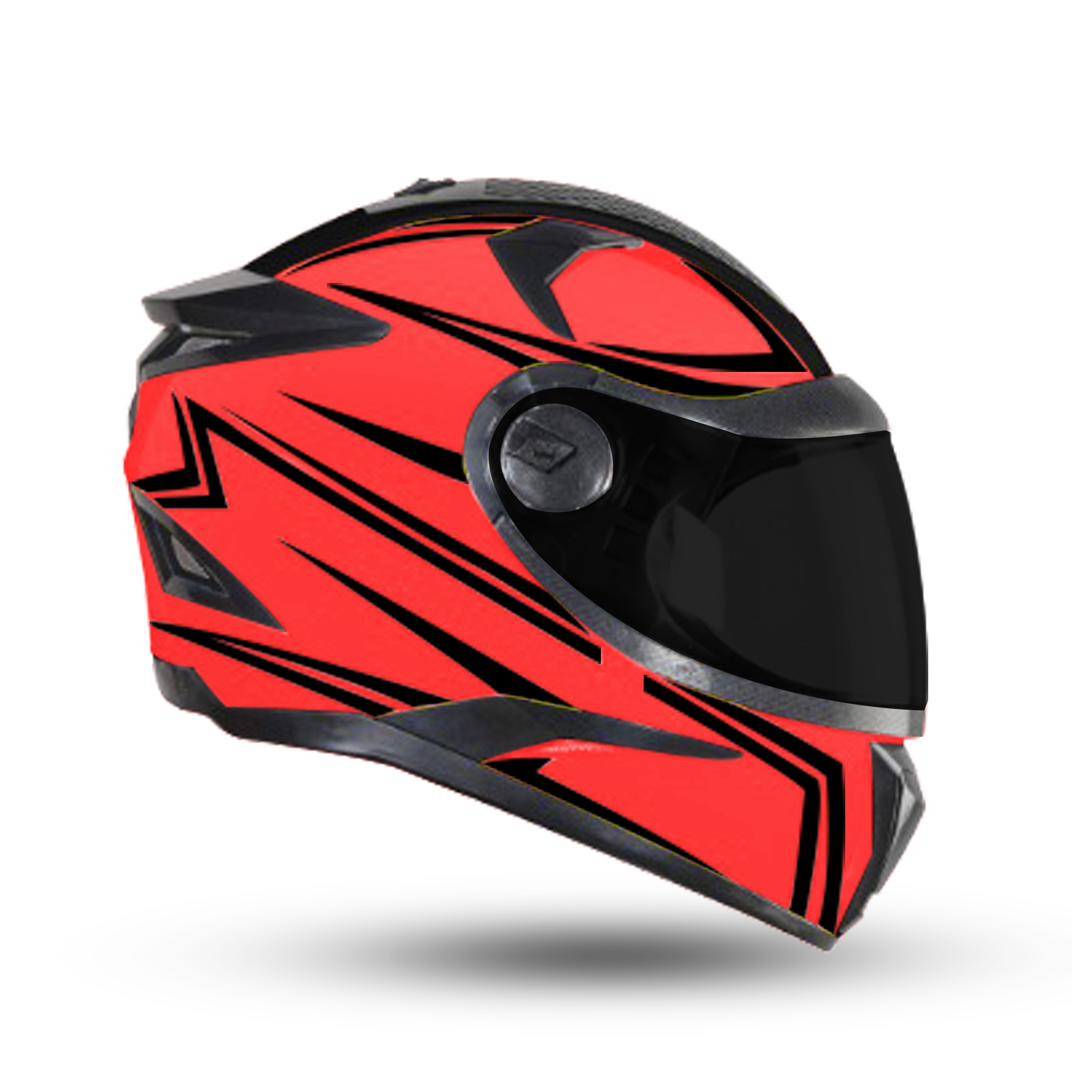Steelbird 7Wings Robot Opt ISI Certified Full Face Helmet With Night Reflective Graphics (Glossy Fluo Watermelon With Smoke Visor)